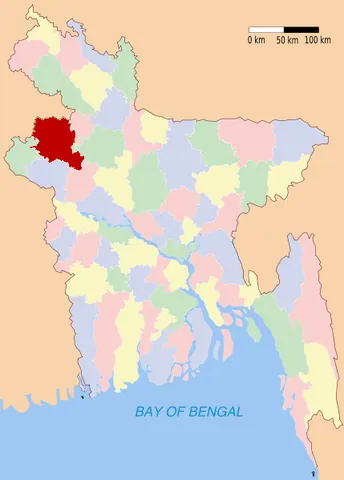 naogaon district: one of the eight districts in the Rajshahi Division of Bangladesh