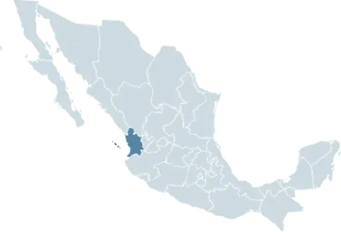 nayarit: a state on the central west coast of Mexico