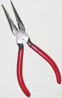 needlenose pliers: a variety of pliers with long, narrow extensions of the gripping faces, used to reach into narrow...