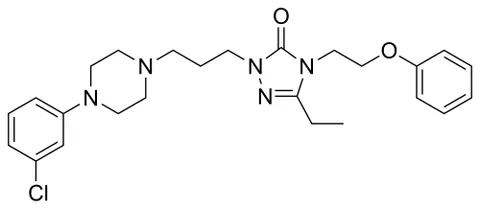 nefazodone: a serotoninergic modulating antidepressant that is used in therapy of depression, aggressive...