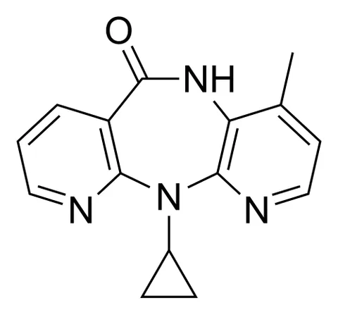 nevirapine: an antiretroviral drug C₁₅H₁₄N₄O structurally related to the benzodiazepines that inhibits reverse...