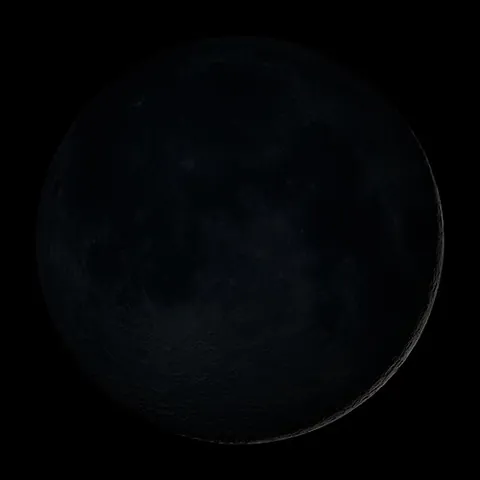 new moon: the phase of the moon when it is in conjunction with the sun and is therefore obscured