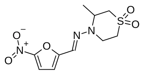 nifurtimox: a nitrofuran antitrypanosomal drug administered orally in the treatment of Chagas disease;...