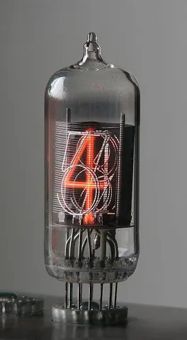 nixie tube: an obsolete electronic device for displaying numerals or other information by means of glow...