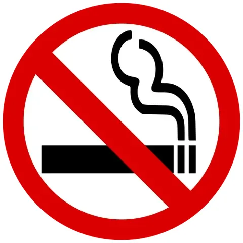 no smoking: a phrase used in notices indicating that the smoking of cigarettes, etc., is not permitted in the...