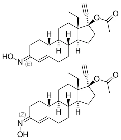 norgestimate: a synthetic progestogen C₂₃H₃₁NO₃ (trademark Ortho Tri-Cyclen) that is used in combination with an...
