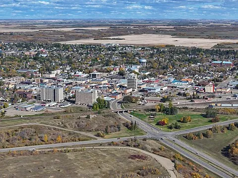 north battleford: a city in west-central Saskatchewan, Canada, across the North Saskatchewan River from the town of...