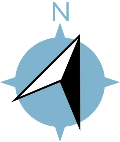 north-northeast: the compass point halfway between north and northeast; specifically at a bearing of 22.5°
