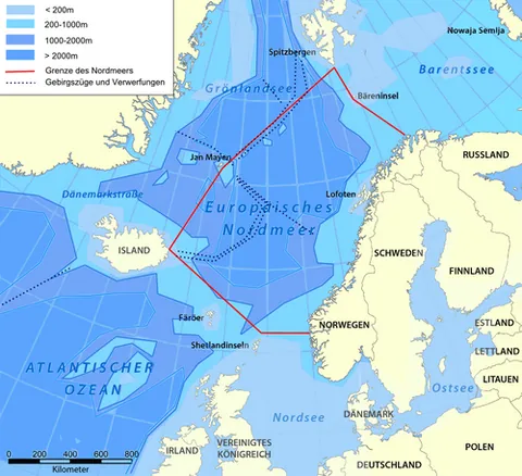 norwegian sea: the northernmost part of the Atlantic Ocean, located northwest of Norway