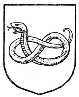 nowed: knotted; tied in a knot