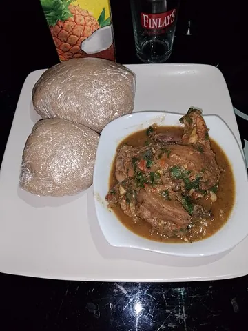 nsala soup: a Nigerian soup made with catfish, sliced yam, and utazi leaves