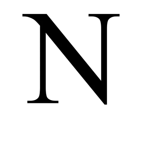 nu: the letter of the Greek alphabet Ν (N) and ν (n)