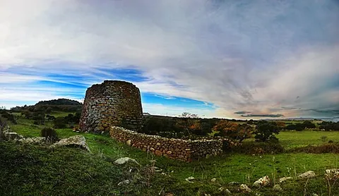 nuraghe: a dry-stone round megalithic tower found in Sardinia