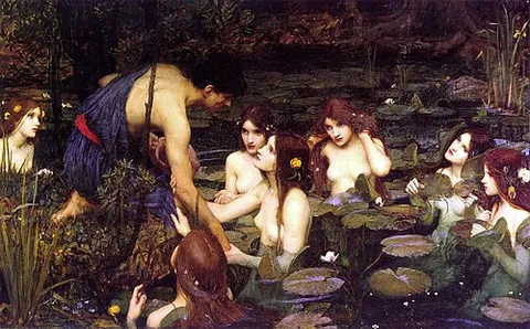 nymph: any female nature spirit associated with water, forests, grottos, wind, etc