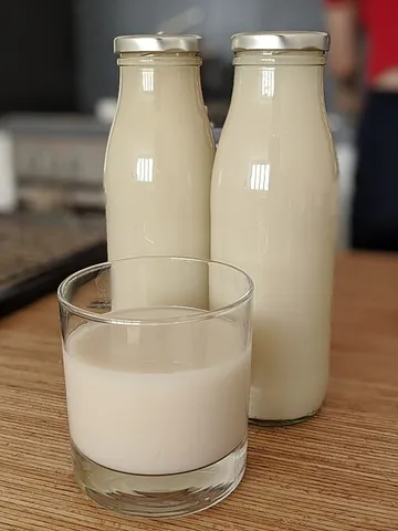 oat milk: a milky liquid made from oats and used as a milk substitute, cooking ingredient or beverage