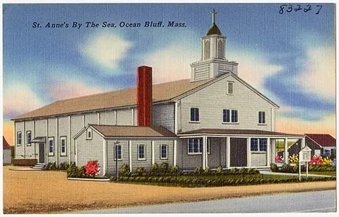 ocean bluff: a coastal community in the town of Marshfield, Plymouth County, Massachusetts, United States
