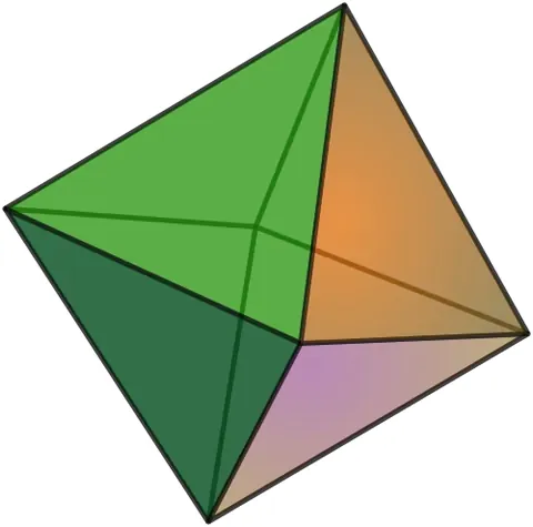 octahedron: a polyhedron with eight faces; the regular octahedron has regular triangles as faces and is one of...