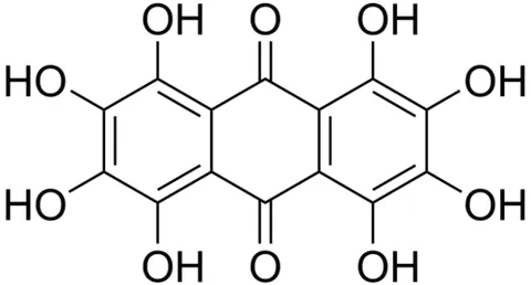 octahydroxyanthraquinone: a highly hydroxylated organic compound derived from the anthraquinone molecule. It consists of an...