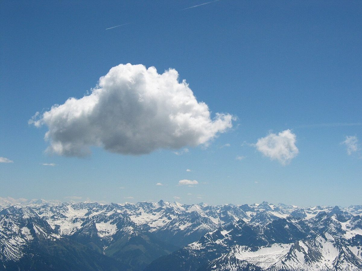 cumulus: a heap or mound