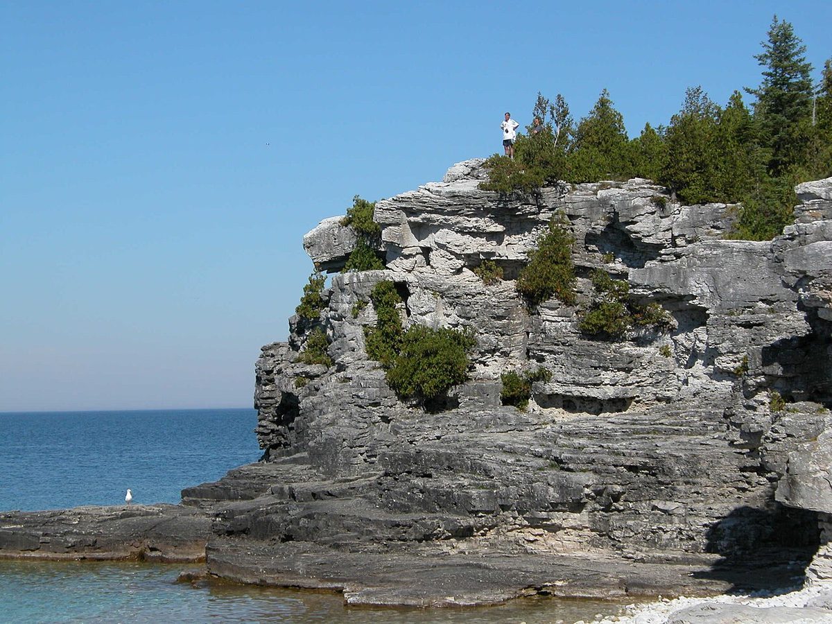 escarpment: a steep descent or declivity; steep face or edge of a ridge; ground about a fortified place, cut...