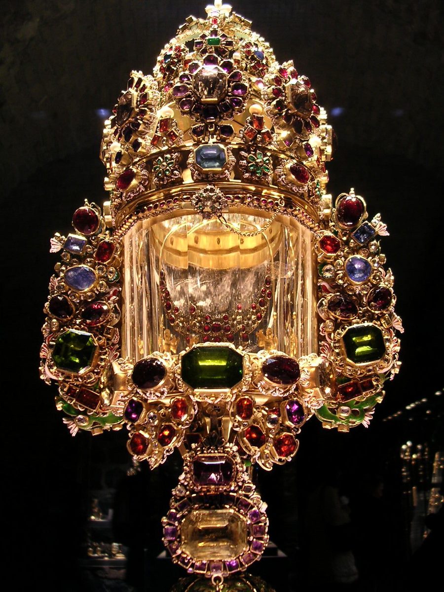 monstrance: an ornamental, often precious receptacle, either open or with a transparent cover, in which the...