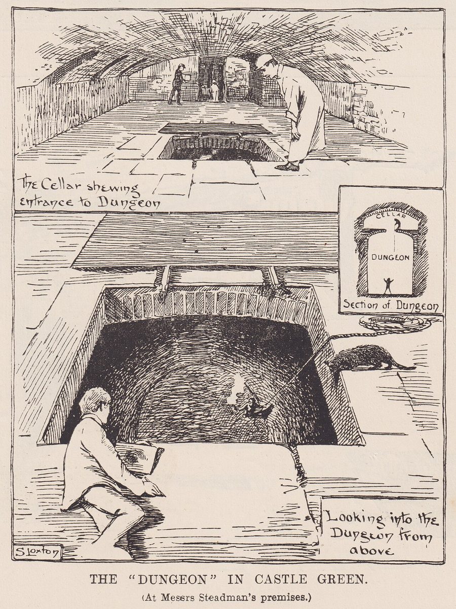 oubliette: a dungeon only accessible by a trapdoor at the top