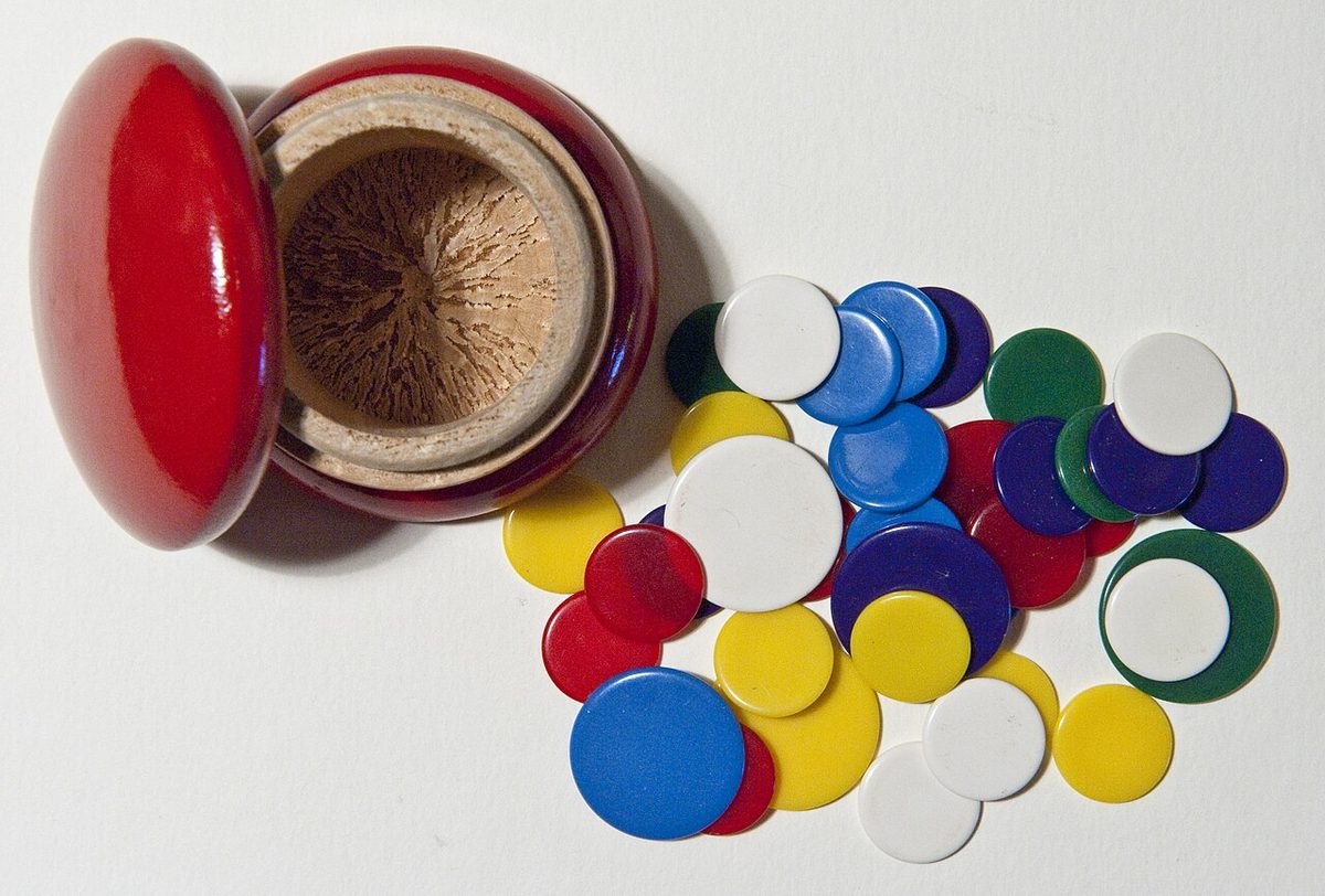 tiddlywinks: a competitive game in which the objective is to flick as many small discs (each called a tiddlywink...