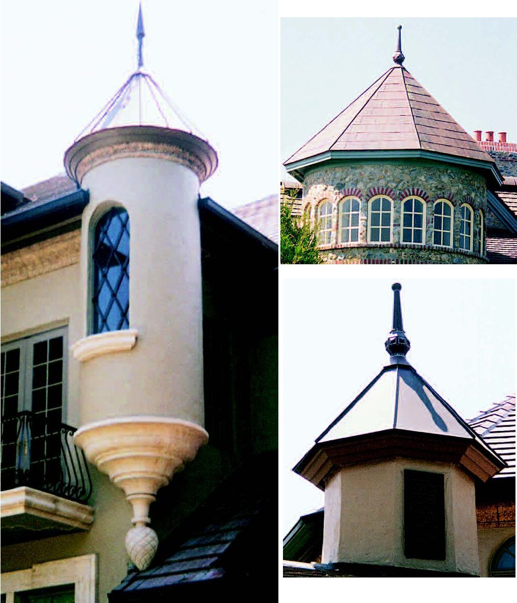 turret: a little tower, frequently a merely ornamental structure at one of the corners of a building or...