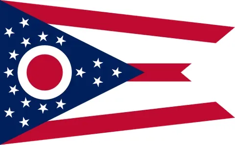 ohio burgee: the Ohioan flag, the only U.S. state flag in the shape of a burgee