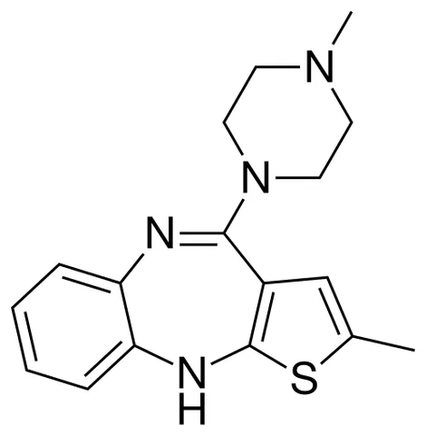 olanzapine: an antipsychotic drug C₁₇H₂₀H₄S administered orally especially in the short-term treatment of...