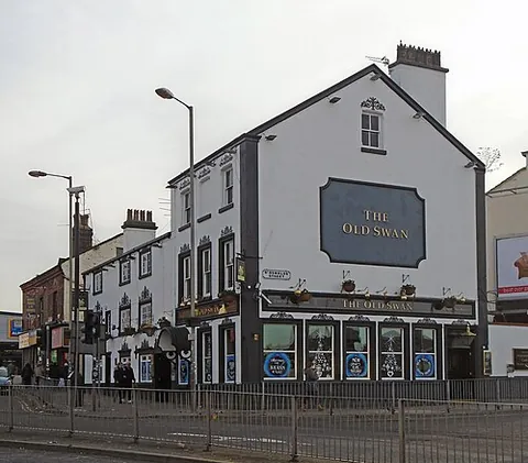 old swan: a suburb of Liverpool, Merseyside, England, east of the city centre (OS grid ref SJ3991)