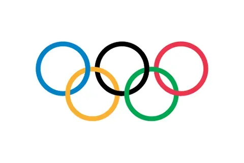 olympic rings: a symbol consisting of five interlocking colored rings, each one representing a continent that...