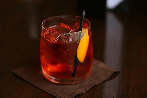 on the rocks: poured over ice, usually in reference to alcoholic drinks