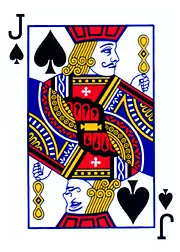 one-eyed jack: either the jack of spades or jack of hearts, on which the jack is commonly depicted in profile