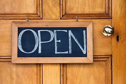 open: able to have something pass through or along it