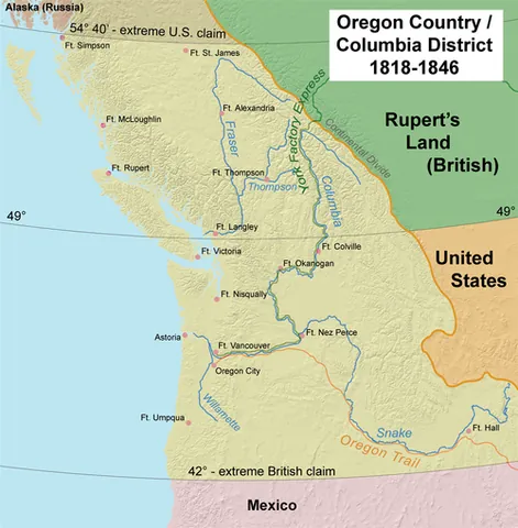oregon treaty: the 1846 binding agreement between the United Kingdom and the United States, which created the...