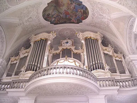 organ pipe: a tuned metal or wooden tube connected mechanically or electrically to an organ console