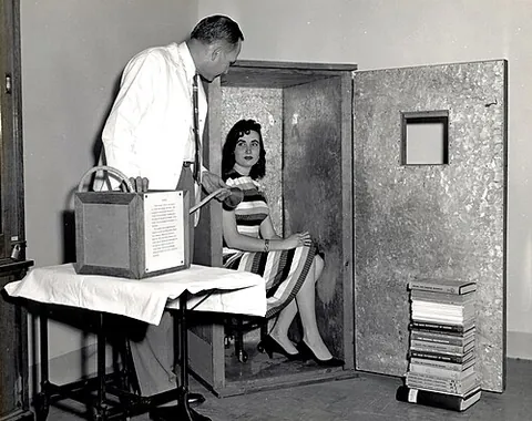 orgone accumulator: a box designed to isolate and intensify orgone energy