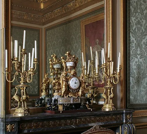 ormolu: golden or gilded brass or bronze used for decorative purposes