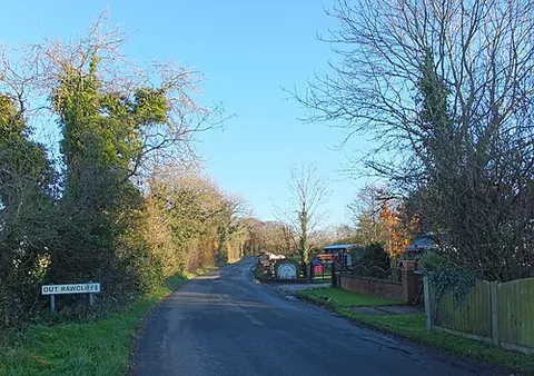 out rawcliffe: a village and civil parish in Fylde borough, Lancashire, England (OS grid ref SD4042)