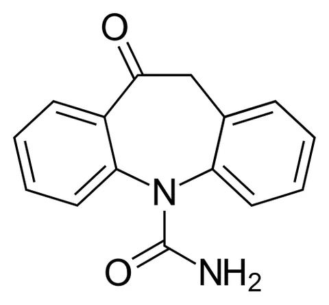 oxcarbazepine: an anticonvulsant and mood-stabilizing drug used primarily in the treatment of epilepsy, a...