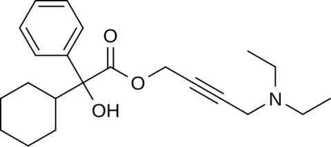oxybutynin: an antispasmodic and anticholinergic drug C₂₂H₃₁NO₃ administered transdermally as a skin patch or...