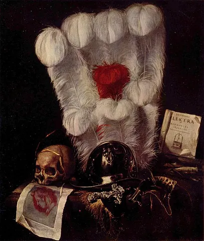 panache: an ornamental plume on a helmet