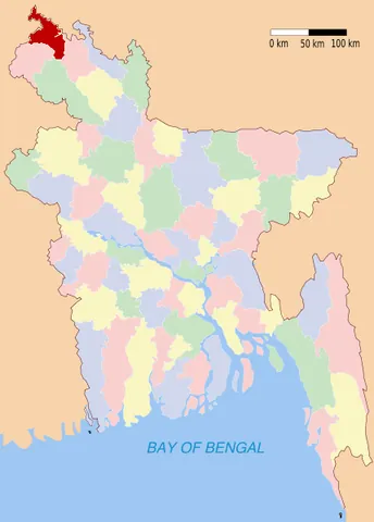 panchagarh district: one of the eight districts in the Rangpur Division of Bangladesh