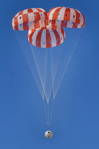 parachute: a device, generally constructed from fabric, that is designed to employ air resistance to control...