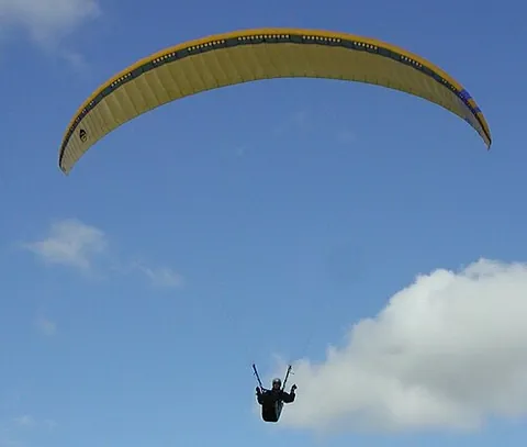 paraglider: one who paraglides
