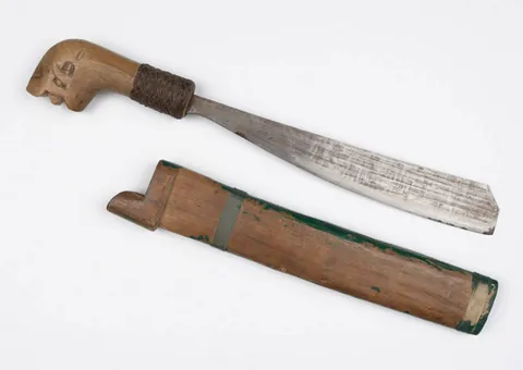 parang: a short, heavy, straight-edged knife used in Malaysia and Indonesia as a tool and weapon