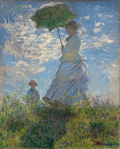 parasol: a small light umbrella used as protection from the sun