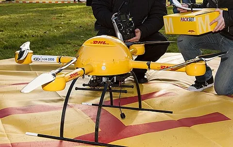 parcelcopter: a small-scale unmanned aerial vehicle used to promptly transport a package