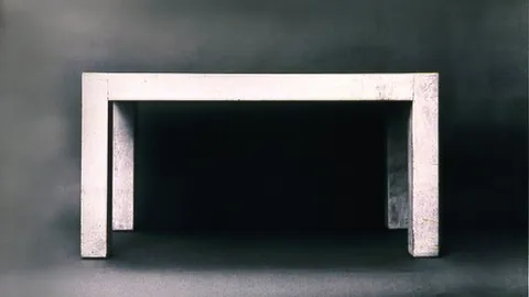 parsons table: a modernist square or rectangular table whose four legs are square in cross section, flush with the...